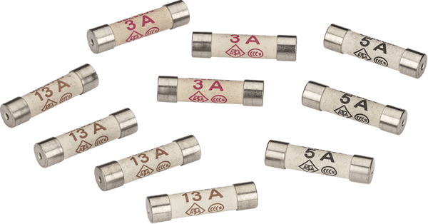 Knightsbridge MLA SNMIXEDFUSE Mixed Fuses (3 x 3A, 3 x 5A & 4 x 13A) - Knightsbridge MLA - Falcon Electrical UK