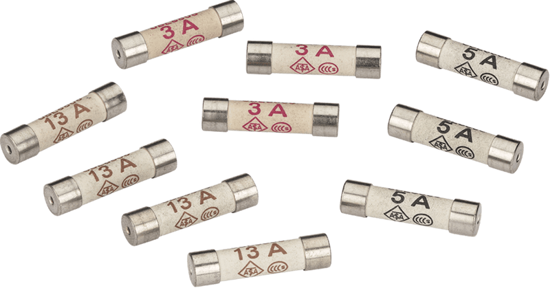 Knightsbridge MLA SNMIXEDFUSE Mixed Fuses (3 x 3A, 3 x 5A & 4 x 13A) - Knightsbridge MLA - Falcon Electrical UK