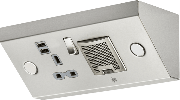 Knightsbridge MLA SKR0014 13A 1G Mounting Switched Socket with Dual USB Charger (2.4A) and 3W RMS Bluetooth Speaker - Knightsbridge MLA - Falcon Electrical UK