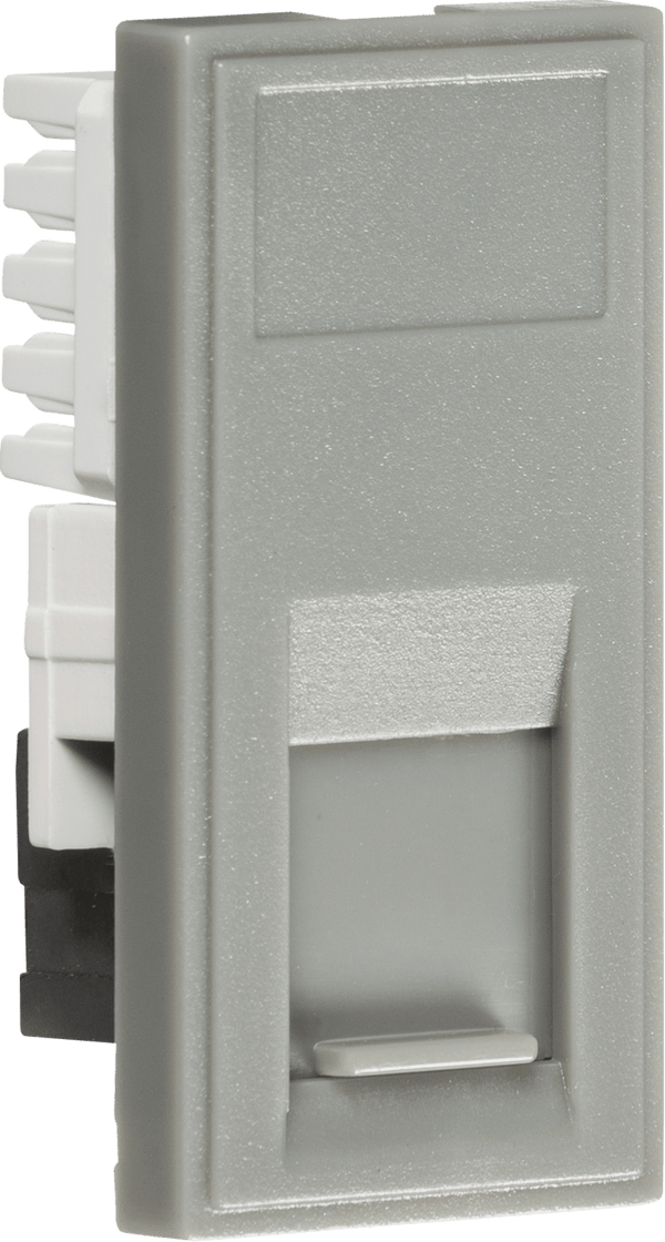 Knightsbridge MLA NETCAT6GY UTP CAT6 RJ45 Outlet Module 25 x 50mm - Grey - Knightsbridge MLA - Falcon Electrical UK