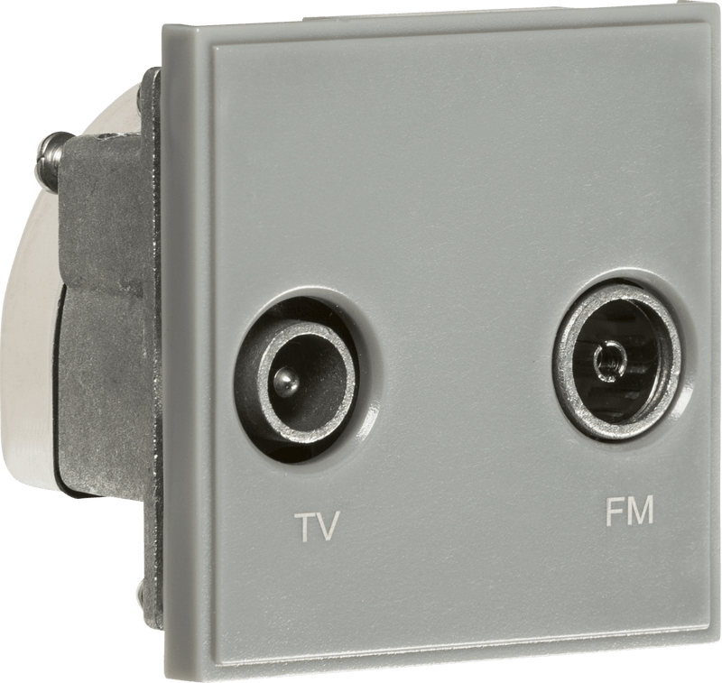 Knightsbridge MLA NETDITVGY Diplexed TV /FM DAB Outlet Module 50 x 50mm - Grey - Knightsbridge MLA - Falcon Electrical UK