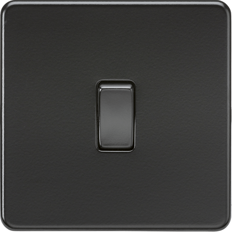 Knightsbridge MLA SF1200MBB Screwless 10AX Intermediate Switch - Matt Black - Knightsbridge MLA - Falcon Electrical UK