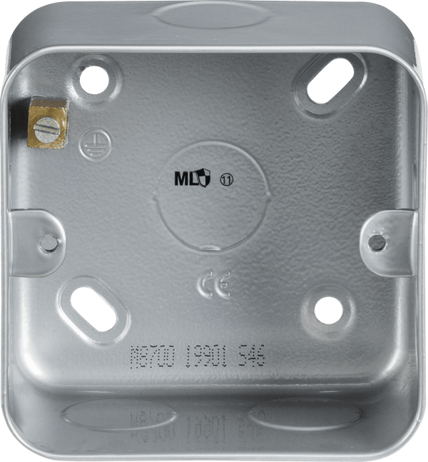 Knightsbridge MLA M8700 Metal Clad 1G Back Box - Knightsbridge MLA - Falcon Electrical UK