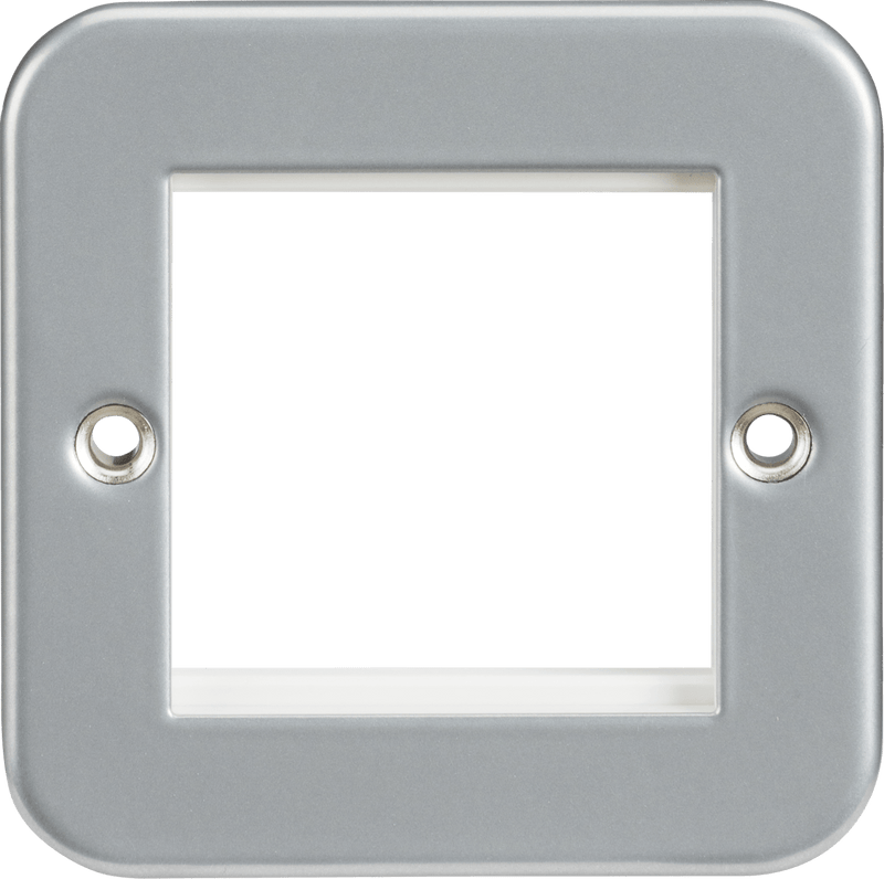 Knightsbridge MLA M2G Metal Clad 2G Modular Faceplate - Knightsbridge MLA - Falcon Electrical UK