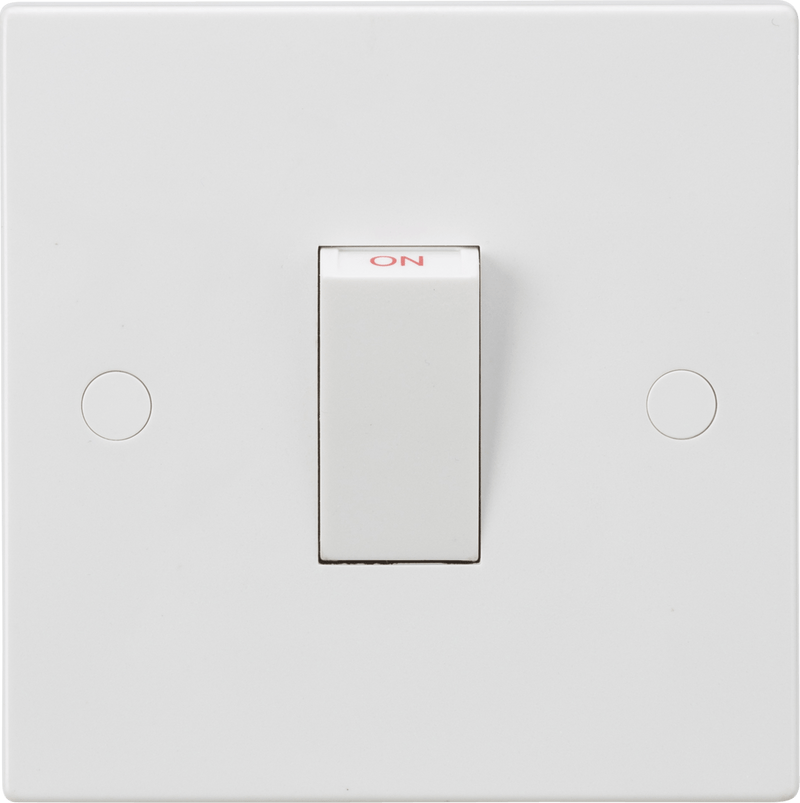 Knightsbridge MLA SN8331W 45A 1G DP Switch (White Rocker) - Knightsbridge MLA - Falcon Electrical UK