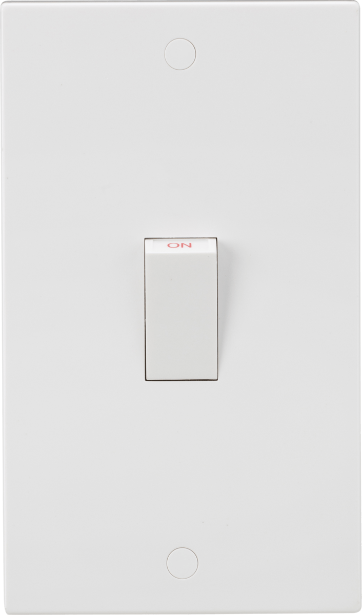 Knightsbridge MLA SN8332W 45A 2G DP Switch (White Rocker) - Knightsbridge MLA - Falcon Electrical UK