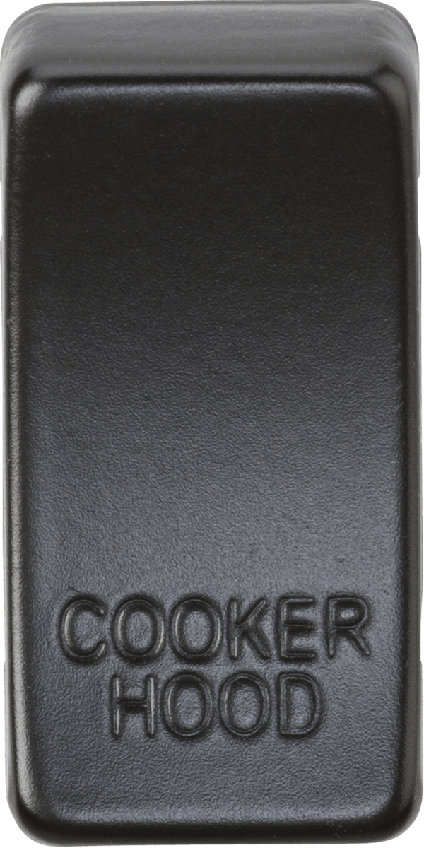 Knightsbridge MLA GDCOOKMB Switch cover "marked COOKER HOOD" - matt black - Knightsbridge MLA - Falcon Electrical UK