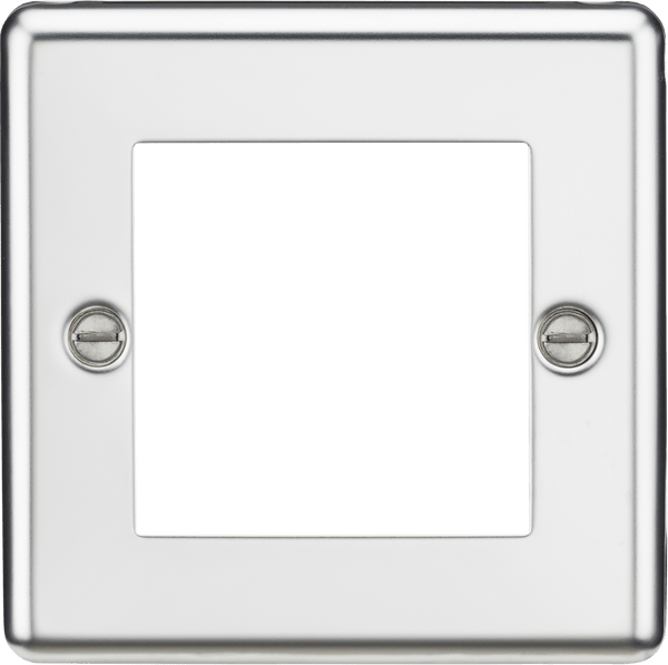 Knightsbridge MLA CL2GPC 2G Modular Faceplate - Rounded Edge Polished Chrome - Knightsbridge MLA - Falcon Electrical UK