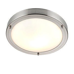 Saxby 12421 Portico satin Nickel IP44 40W - Saxby - Falcon Electrical UK