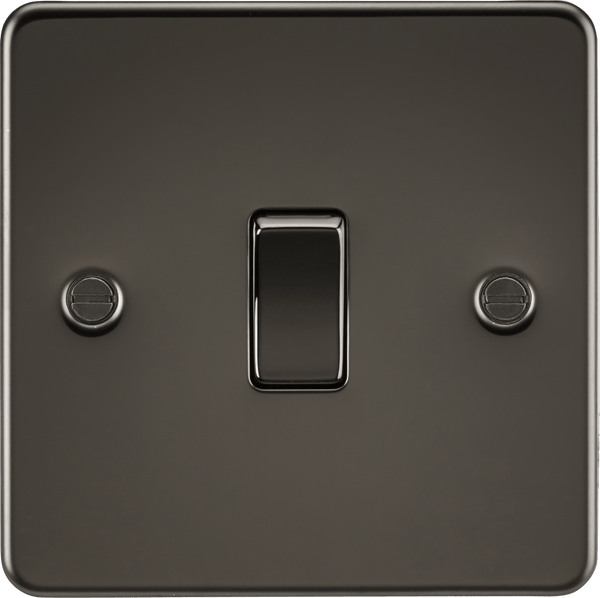 Knightsbridge MLA FP1200GM Flat Plate 10AX 1G Intermediate Switch - Gunmetal - Knightsbridge MLA - Falcon Electrical UK