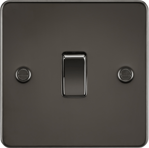 Knightsbridge MLA FP2000GM Flat Plate 10AX 1G 2 Way Switch - Gunmetal - Knightsbridge MLA - Falcon Electrical UK