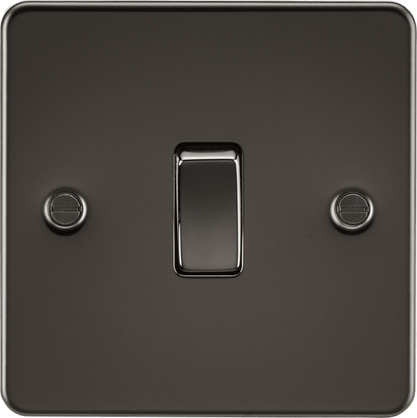 Knightsbridge MLA FP8341GM Flat Plate 20A 1G DP switch - gunmetal - Knightsbridge MLA - Falcon Electrical UK