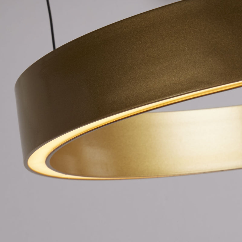 Searchlight 30410GO Layla Gesture Control Pendant - Gold Metal & Opal Acrylic - Searchlight - Falcon Electrical UK