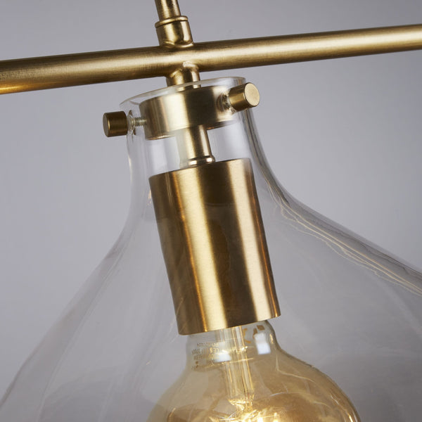 Searchlight 31031-3PB Margarita 3Lt Bar Pendant - Brass Metal & Glass - Searchlight - Falcon Electrical UK