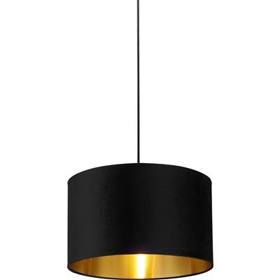 Searchlight 31040BK Drum Shade - Black Velvet with Gold Inner Dia.40cm - Searchlight - Falcon Electrical UK