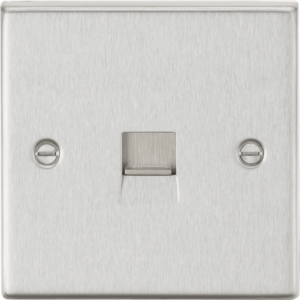 Knightsbridge MLA CS73BC Telephone Master Outlet - Square Edge Brushed Chrome - Knightsbridge MLA - Falcon Electrical UK