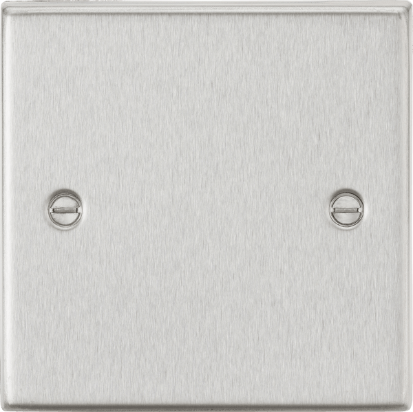 Knightsbridge MLA CS85BC 1G Blanking Plate - Square Edge Brushed Chrome - Knightsbridge MLA - Falcon Electrical UK