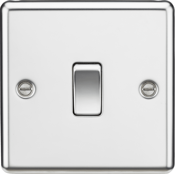 Knightsbridge MLA CL12PC 10AX 1G Intermediate Switch - Rounded Edge Polished Chrome - Knightsbridge MLA - Falcon Electrical UK