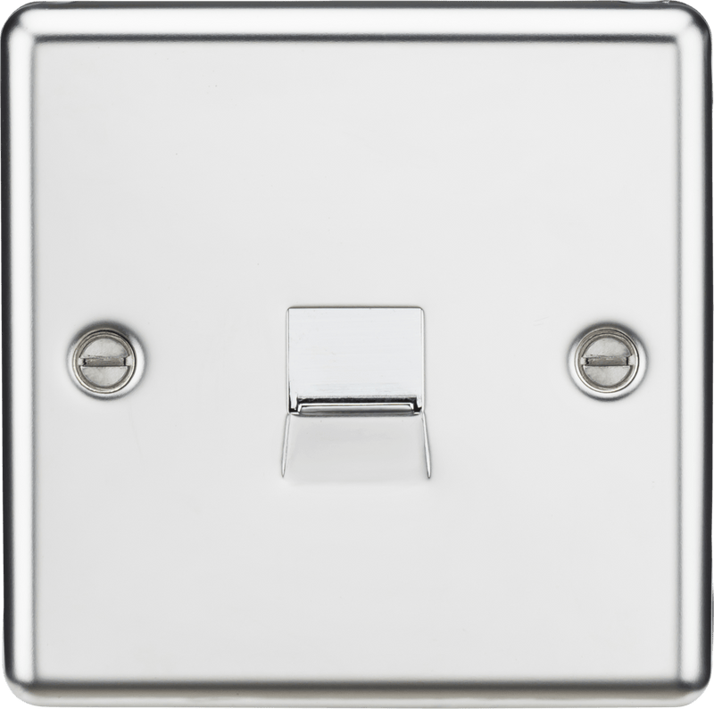 Knightsbridge MLA CL73PC Telephone Master Outlet - Rounded Edge Polished Chrome - Knightsbridge MLA - Falcon Electrical UK