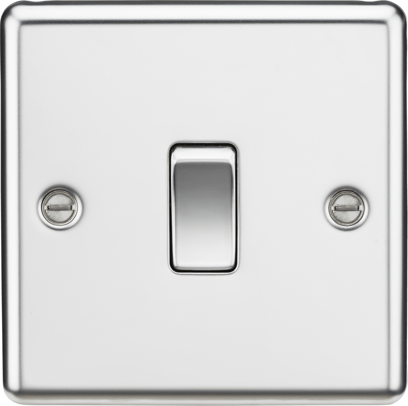 Knightsbridge MLA CL834PC 20A 1G DP Switch - Rounded Edge Polished Chrome - Knightsbridge MLA - Falcon Electrical UK