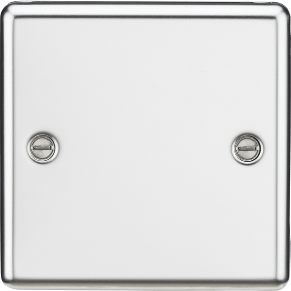 Knightsbridge MLA CL85PC 1G Blanking Plate - Rounded Edge Polished Chrome - Knightsbridge MLA - Falcon Electrical UK