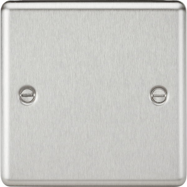 Knightsbridge MLA CL85BC 1G Blanking Plate - Rounded Edge Brushed Chrome - Knightsbridge MLA - Falcon Electrical UK