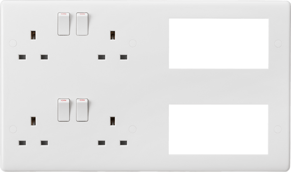 Knightsbridge MLA CU298MM Multimedia Combination Plate - Knightsbridge MLA - Falcon Electrical UK