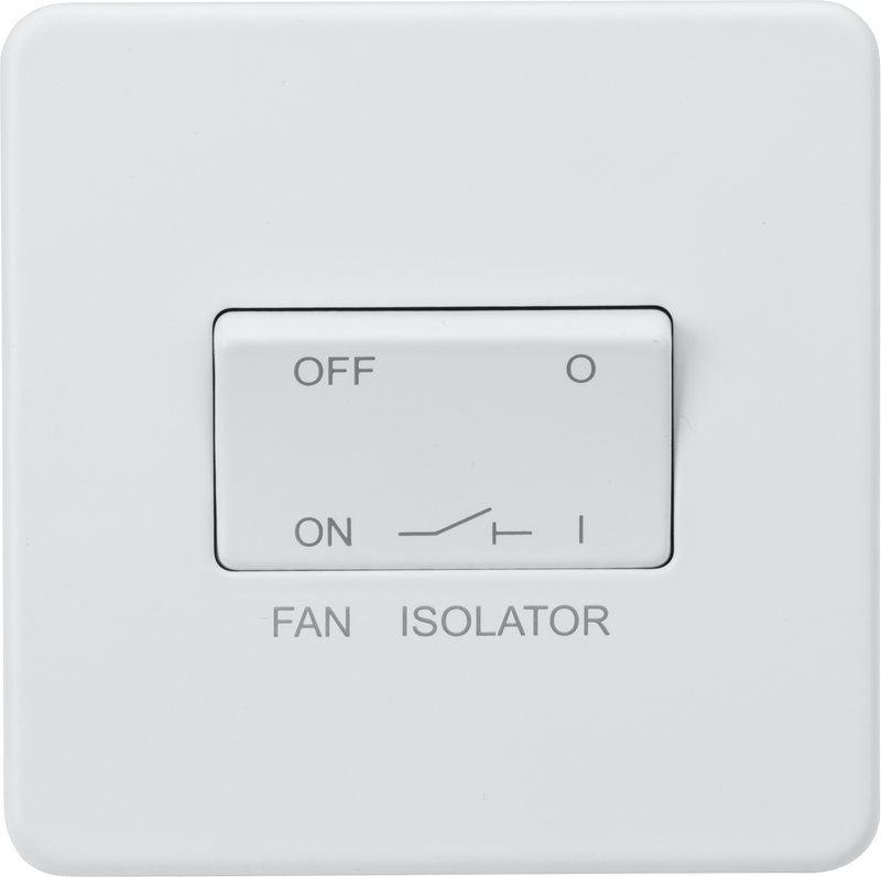 Knightsbridge MLA SF1100MW Screwless 10AX 3 pole fan isolator switch - Matt white - Knightsbridge MLA - Falcon Electrical UK