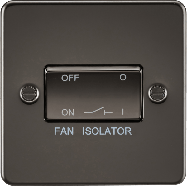 Knightsbridge MLA FP1100GM Flat Plate 10AX 3 Pole Fan Isolator Switch - Gunmetal - Knightsbridge MLA - Falcon Electrical UK