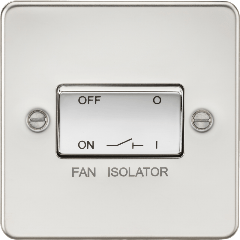 Knightsbridge MLA FP1100PC Flat Plate 10AX 3 Pole Fan Isolator Switch - Polished Chrome - Knightsbridge MLA - Falcon Electrical UK