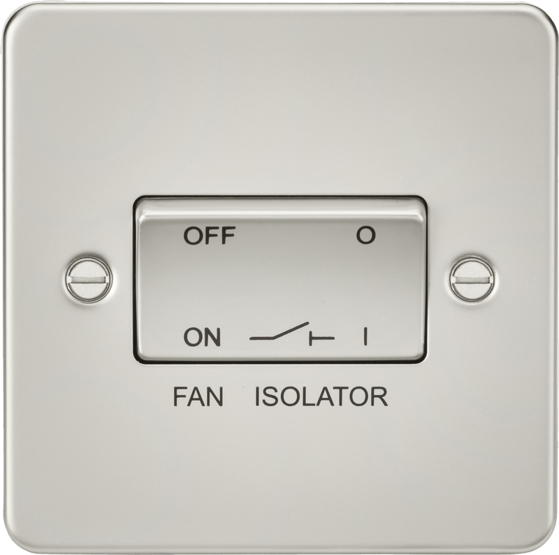 Knightsbridge MLA FP1100PL Flat Plate 10AX 3 Pole Fan Isolator Switch - Pearl - Knightsbridge MLA - Falcon Electrical UK