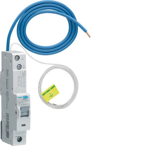 Hager ADA120U 20A, 1-Pole, 10kA B-Curve, Type A RCBO - Hager - Falcon Electrical UK