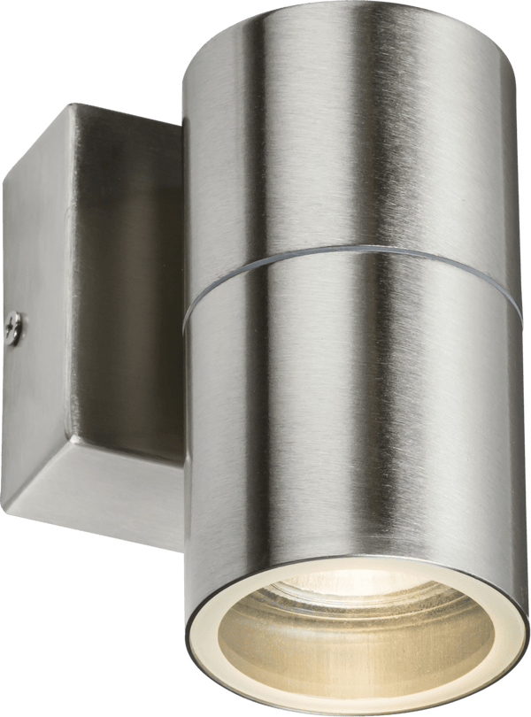 Knightsbridge MLA OWALL1BC 230V IP54 GU10 Fixed Single Wall Light - Brushed Chrome - Knightsbridge MLA - Falcon Electrical UK