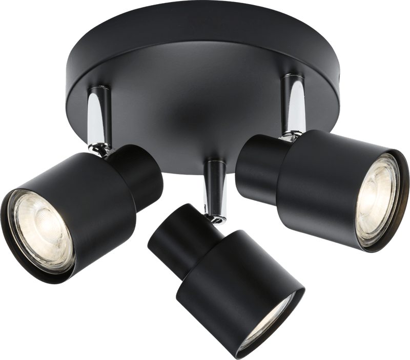 Knightsbridge MLA CSP2MB 230V GU10 Triple Spotlight - Matt Black - Knightsbridge MLA - Falcon Electrical UK