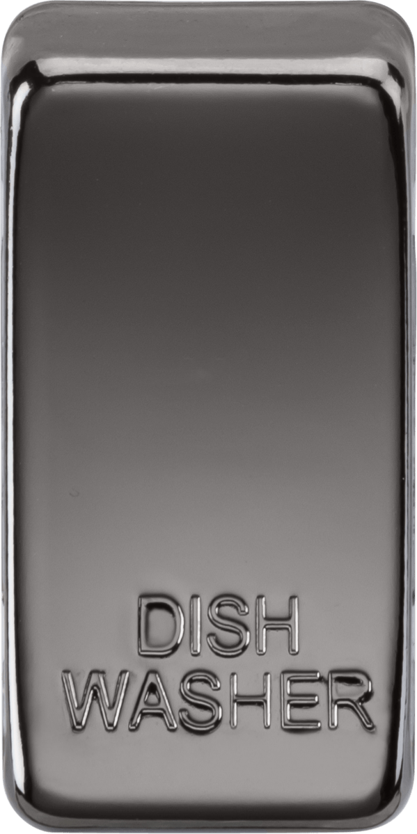 Knightsbridge MLA GDDISHBN Switch cover "marked DISHWASHER" - black nickel - Knightsbridge MLA - Falcon Electrical UK