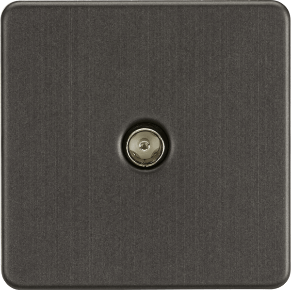 Knightsbridge MLA SF0100SB Screwless 1G TV Outlet (Non-Isolated) - Smoked Bronze - Knightsbridge MLA - Falcon Electrical UK