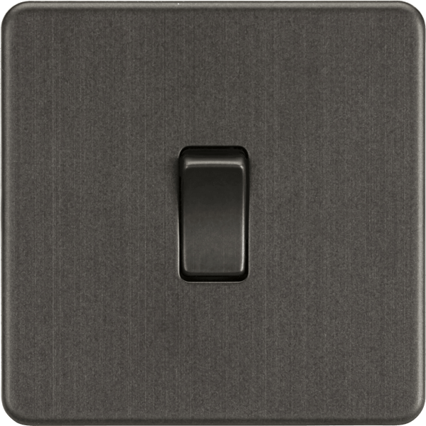 Knightsbridge MLA SF2000SB Screwless 10AX 1G 2-Way Switch - Smoked Bronze - Knightsbridge MLA - Falcon Electrical UK