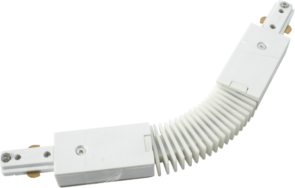 Knightsbridge MLA TRKFC1W 230V Single Circuit Track Flexible Connector - White - Knightsbridge MLA - Falcon Electrical UK