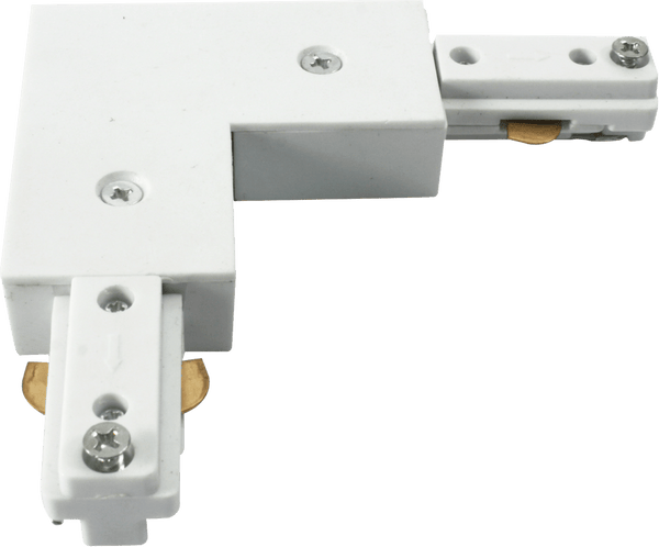 Knightsbridge MLA TRKRA1W 230V Track L Right Angle Connector - White - Knightsbridge MLA - Falcon Electrical UK