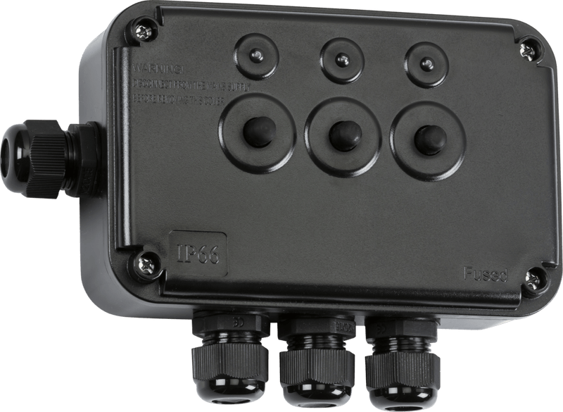 Knightsbridge MLA OP3GBK IP66 13A 3G Switch Box - Knightsbridge MLA - Falcon Electrical UK