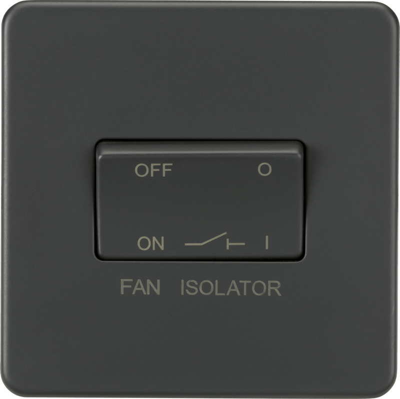 Knightsbridge MLA SF1100AT Screwless 10AX 3 pole Fan Isolator Switch - Anthracite - Knightsbridge MLA - Falcon Electrical UK