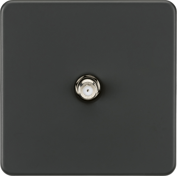 Knightsbridge MLA SF0150AT Screwless 1G SAT TV Outlet (Non-Isolated) - Anthracite - Knightsbridge MLA - Falcon Electrical UK