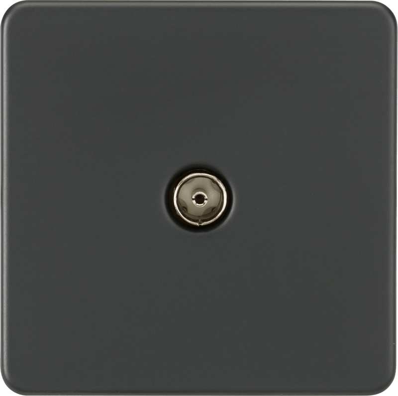 Knightsbridge MLA SF0100AT Screwless 1G TV Outlet (Non-Isolated) - Anthracite - Knightsbridge MLA - Falcon Electrical UK