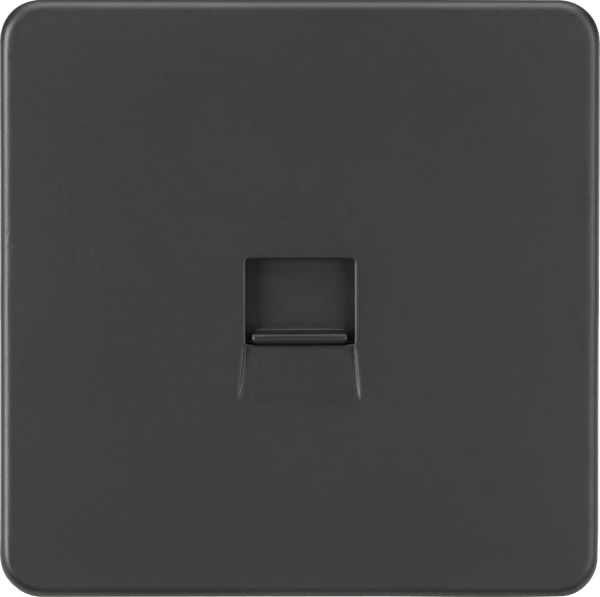 Knightsbridge MLA SF7400AT Screwless Telephone Extension Socket - Anthracite - Knightsbridge MLA - Falcon Electrical UK