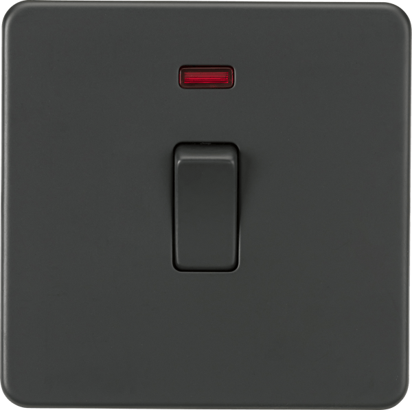 Knightsbridge MLA SF8341NAT Screwless 20A 1G DP Switch with Neon - Anthracite - Knightsbridge MLA - Falcon Electrical UK