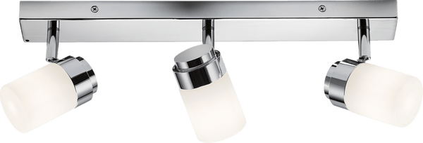 Knightsbridge MLA BA02B3C 230V IP44 G9 Triple Bar Spotlight with Frosted Glass - Chrome - Knightsbridge MLA - Falcon Electrical UK