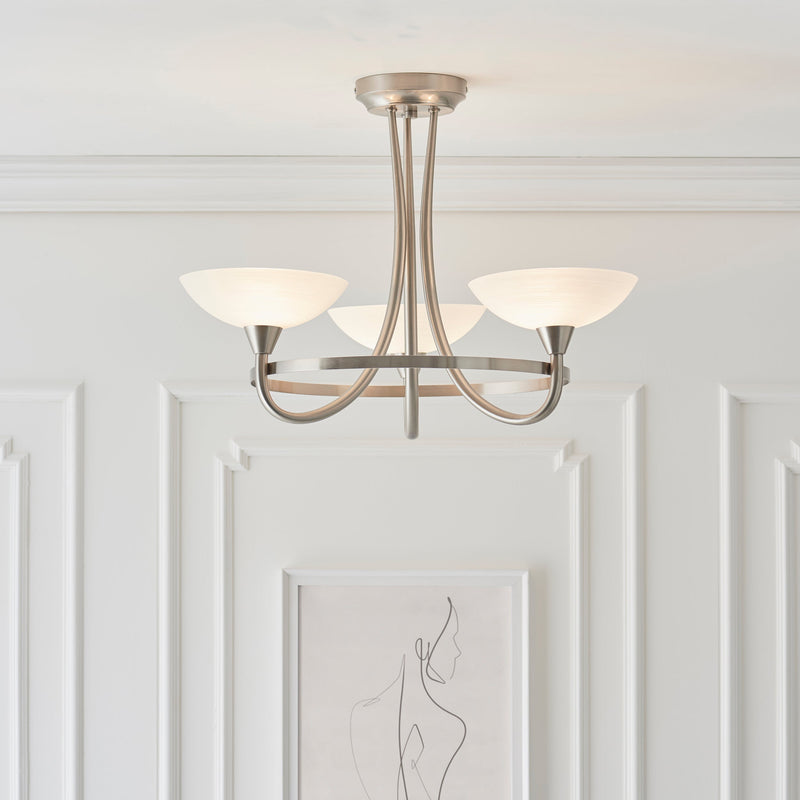 Endon CAGNEY-3SC Cagney 3lt Semi flush - Endon - Falcon Electrical UK