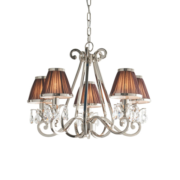 Endon 63511 Oksana nickel 5lt Pendant - Endon - Falcon Electrical UK