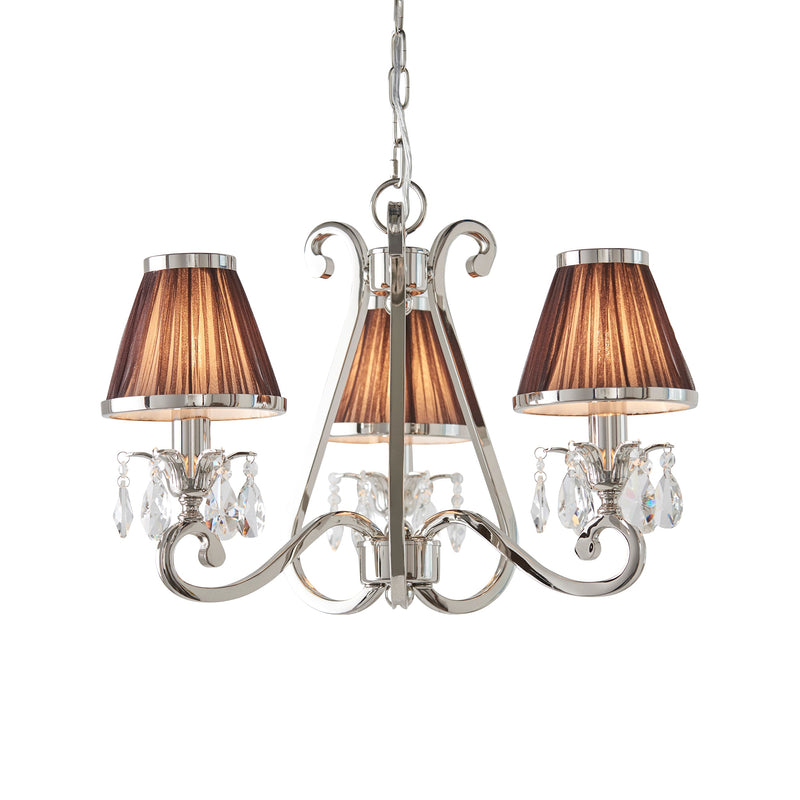 Endon 63513 Oksana nickel 3lt Pendant - Endon - Falcon Electrical UK