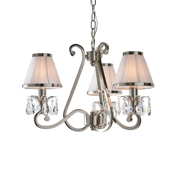 Endon 63514 Oksana nickel 3lt Pendant - Endon - Falcon Electrical UK